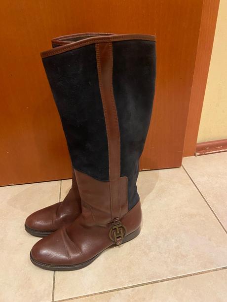 Kozene cizmy tommy hilfiger, tommy hilfiger,37