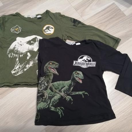 Tričká dlhý rukáv hm 2 ks 98/104, h&m,98