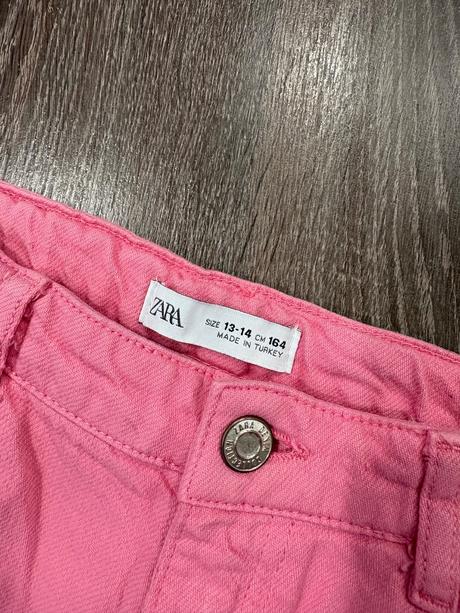 Zara široke dievcenske ružove rifle na 13-14 rokov, zara,164