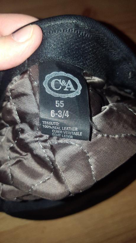 Kožená čiapka, c&a,56