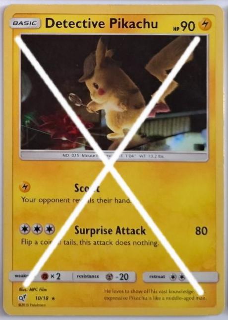 Pokémon karty "detective pikachu",