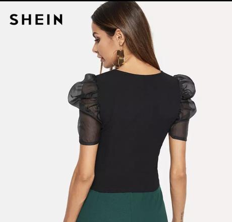 Krátke / crop tričko shein, m