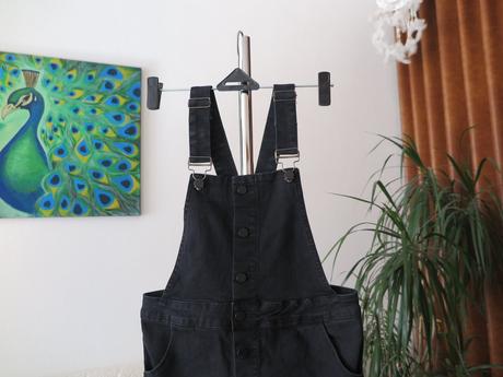 Čierne denimové šaty na traky kate denim, s