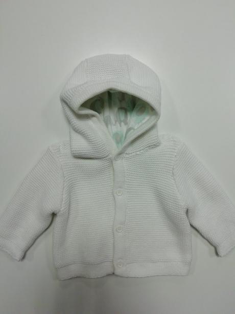 Biely pletený sveter, miniclub,56