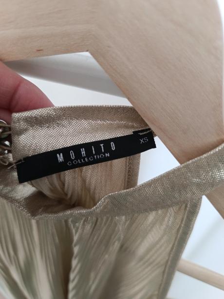 Zlaté plisované šaty mohito, mohito,xs