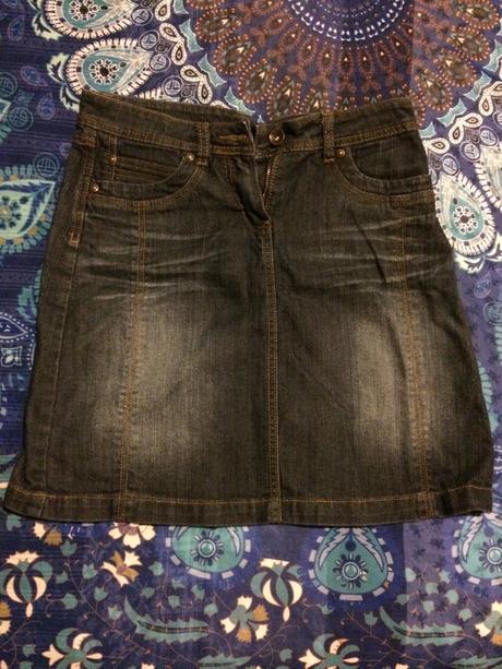 Riflová jednoduchá sukňa, 36