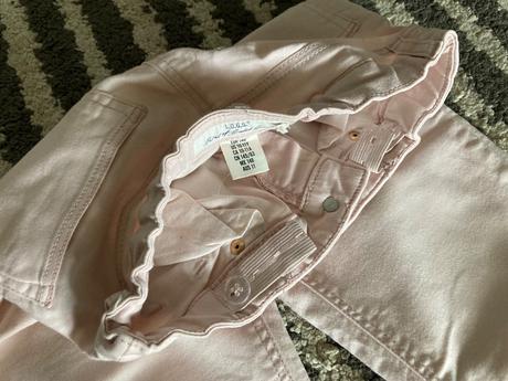 Skinny bledoružové nohavice, h&m,146