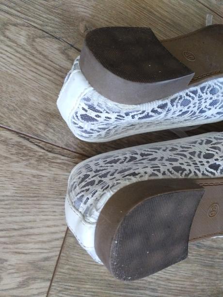 Biele krajkové balerínky 35/36, 35