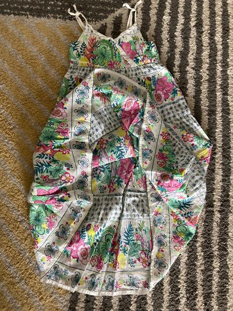 Farebné maxi šaty, h&m,128