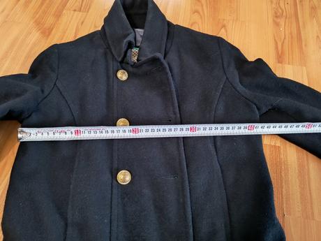 Prechodný vlnený kabát, s