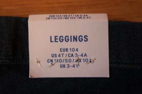 Legíny / legínky v riflovom vzhľade h&m 104 (3-4r), h&m,104