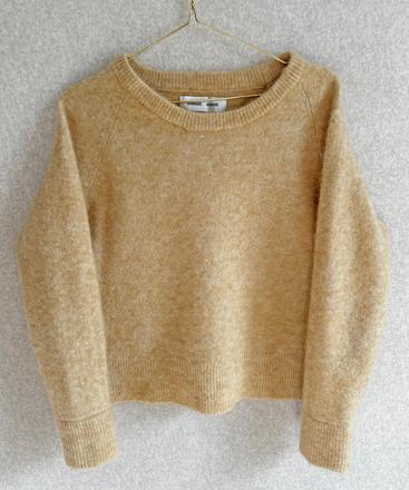 Merino, alpaka cropped hrejivý pulóver, xs