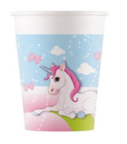 Poháre bio unicorn 200ml/8ks,