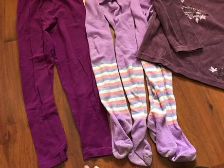 Dievčenský balík - fialový - 7 vecí, 122–134