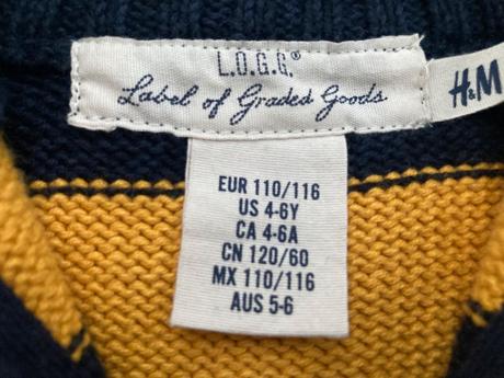 Svetrík s golierom veľ. 110/116, h&m,116