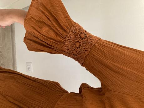 Dámske tehlové boho šaty, c&a,38