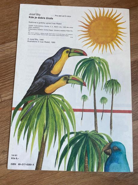 Krásna stará retromini knižka kde je dobre žirafe,