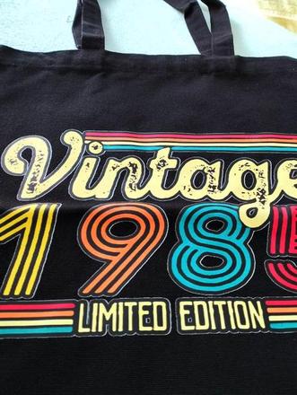 Plátená taška "vintage 1985",