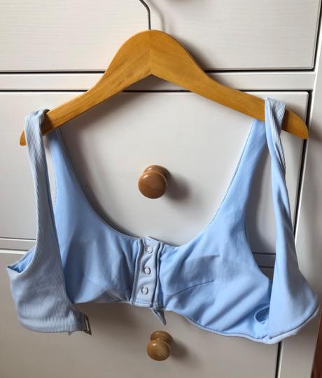 Bledomodrá plavková podprsenka m/38, m