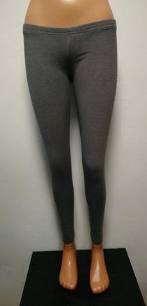 Dámske elastické tmavo sivé legíny s kamienkami, m