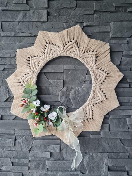 Venček, mandala macrame, 