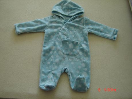 Flísový overal babykap 0-3 mes., babykap,62