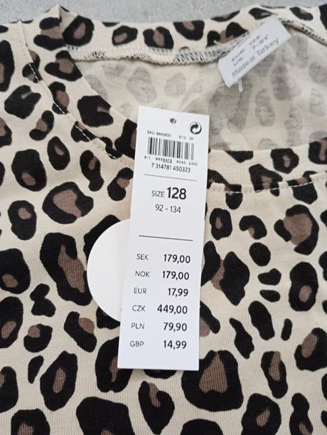 Lindex tunika s volanovými rukávmi 128, lindex,128