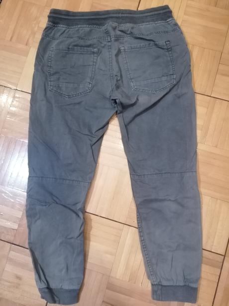 Khaki potrhané rifle na gumičku fsbn, fishbone,xl