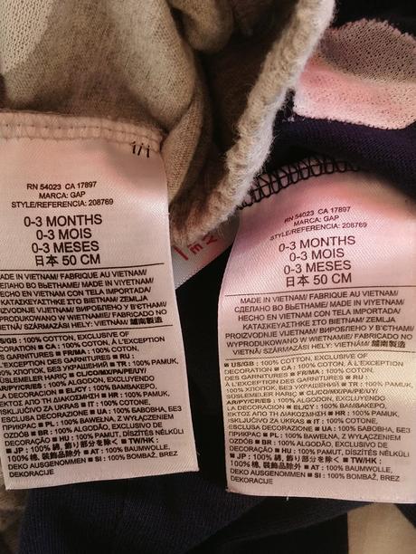 2 ks tepláky, sivé a modré, gap, 0-3 mes., 56-62, gap,62