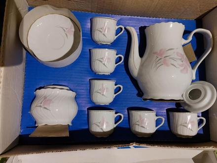 Retro cajova alebo kávová súprava,