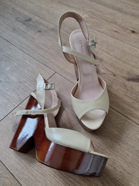 Kožené sandále na platforme 36, 36