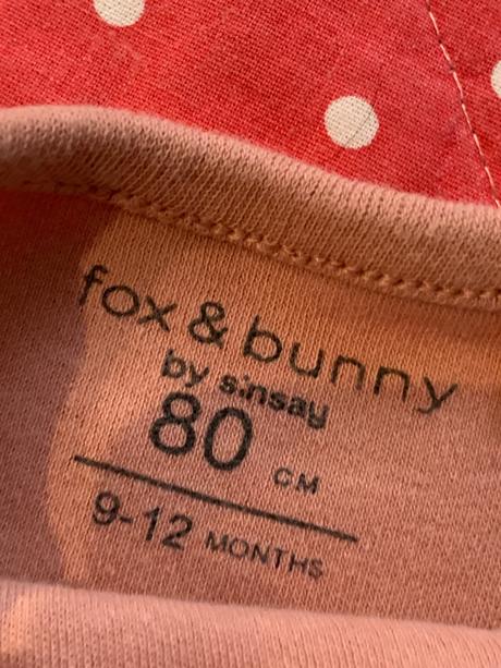 Dievčenské body, fox & bunny,80