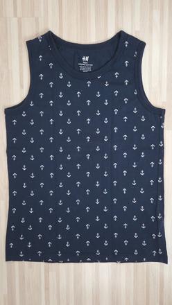 Tričko bez rukávov - bavl. - top stav, h&m,134