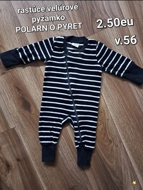 Teplé velúrové pyžamko na zips, 56