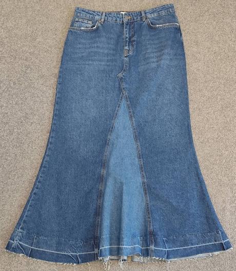 Dlhá riflová sukňa zara, zara,l