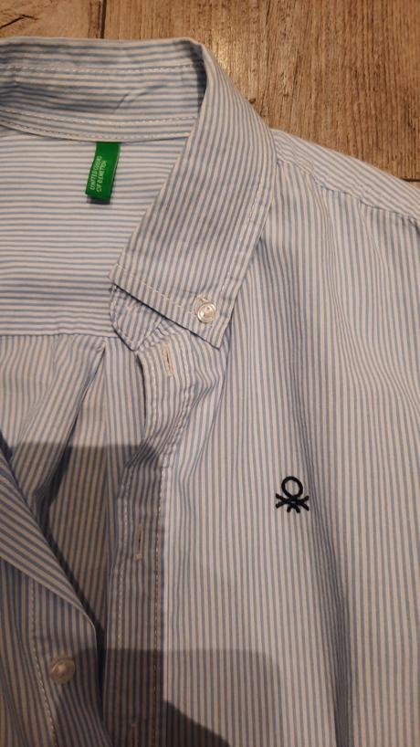 Benneton košeľa modrá  - 152, benetton,152