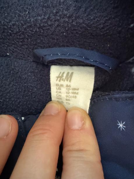 Zimny overal vel86, h&m,86