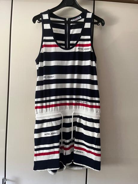 Overal retro jeans, m