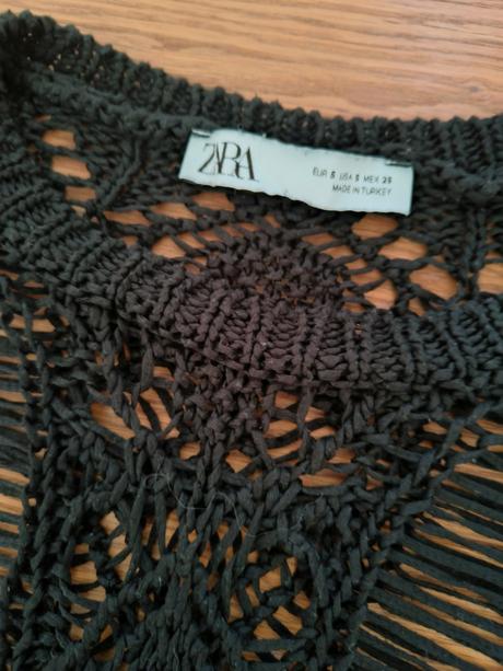 Sieťovany pulóver z bavlny, zara,s