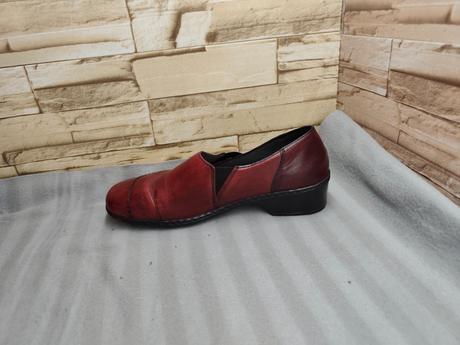 Rieker 37 - dámske kožené bordové našuchovačky, rieker,37