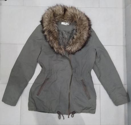 H&m parka s odnimatelnou kozusinou, h&m,m