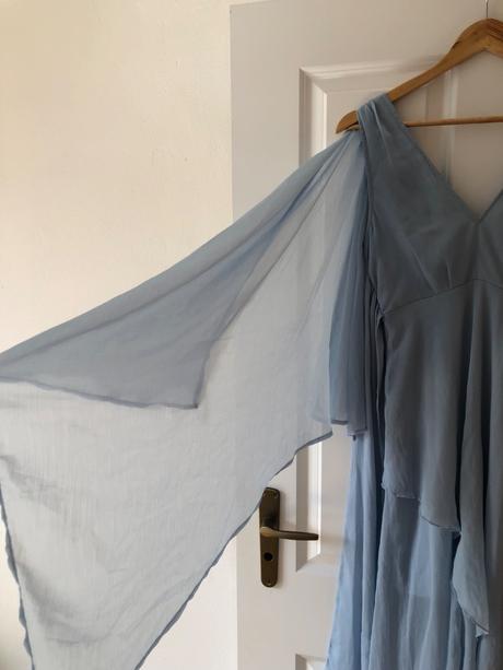 Bledomodré vílovské spoločenské šaty asos s, 36