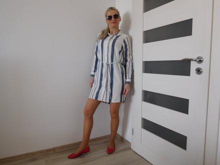 Košeľové šaty letné bavlnené-34,, 34