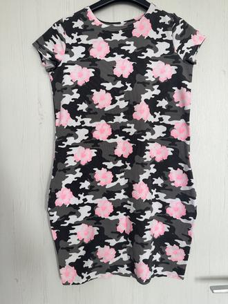 Šaty-maskáč s kvetinou, 152