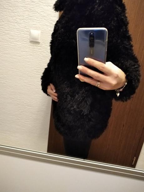 Chlpatý kabátik, h&m,m