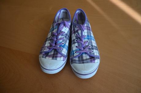 Plátenky fialove káro - v.33, protetika,33