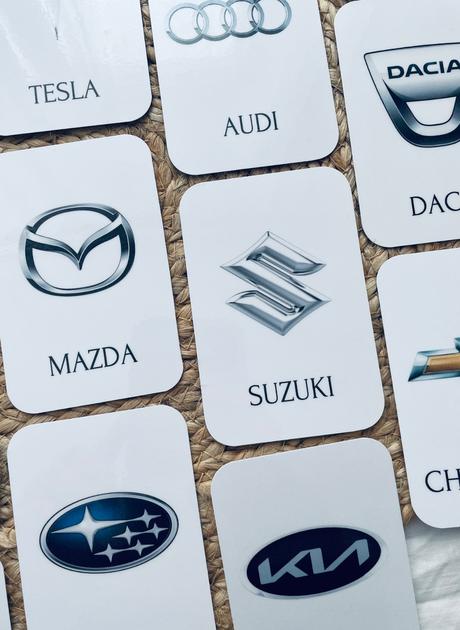 Značky áut - komunikačné a vzdelávacie kartičky,