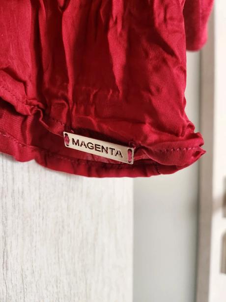 Predĺžená blúzka magenta, s