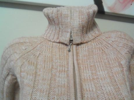 Ružový sveter/rolák - 2v1 - s/m, s