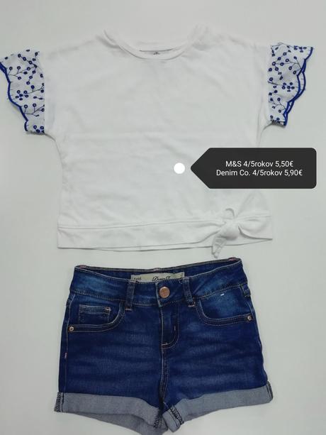 Bavlnené elastické rifľové kraťasy, denim co,110